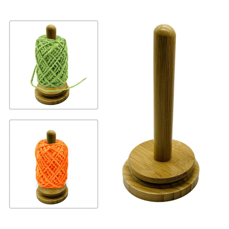 Wooden Yarn Holder Vertical Tissue Holder Wool & Thread Holder for