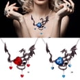 thumbnail image 3 of Collier d'Halloween Dragon Gothique Pendentif Faux Gemme Collier Clavicule, 3 of 9