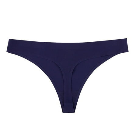 

Qcmgmg T-Back Solid Color Thong for Women Seamless Panties Low Rise Underwear L