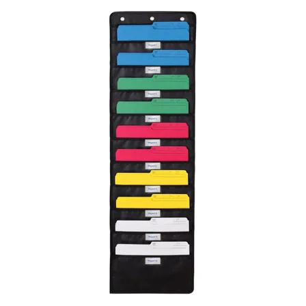 Walldeca Hanging File Organizer | Letter-Sized, Storage Pocket Chart For Offi...