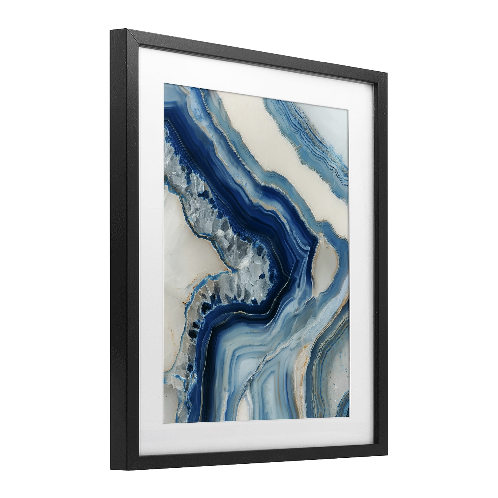 Stupell Industries Sea Colored Stones Geode Black Framed Print Under Glass, design by Svetlana Aleynikova