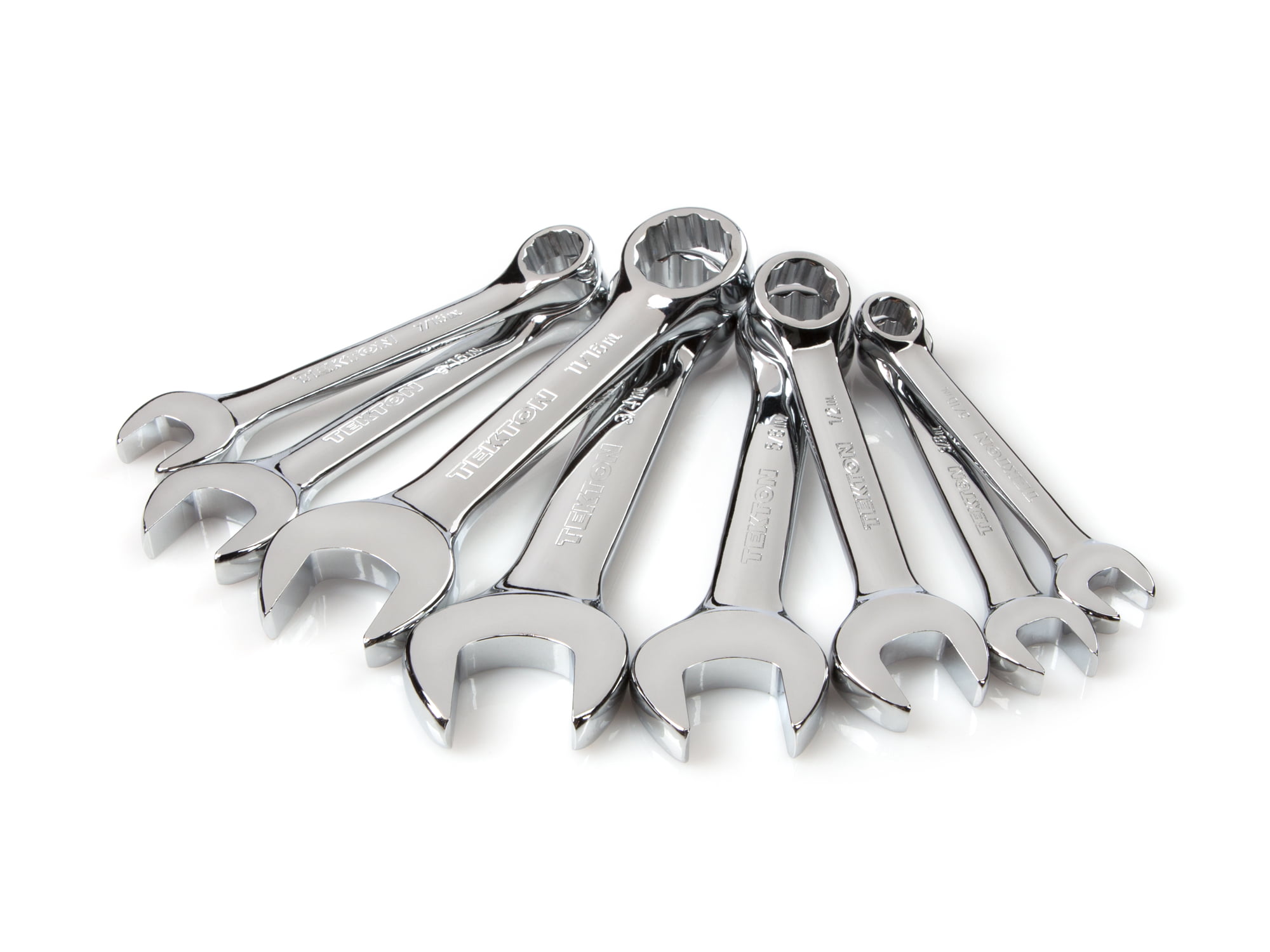 TEKTON Stubby Combination Wrench Set, 12-Piece (8-19 mm) - Holder