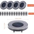 thumbnail image 4 of Paquete de 4 lámparas de pie solares LED, iluminación exterior impermeable Ip68 con 12 LED, ideal para caminos, jardines, terrazas, patios y césped, 4 of 5