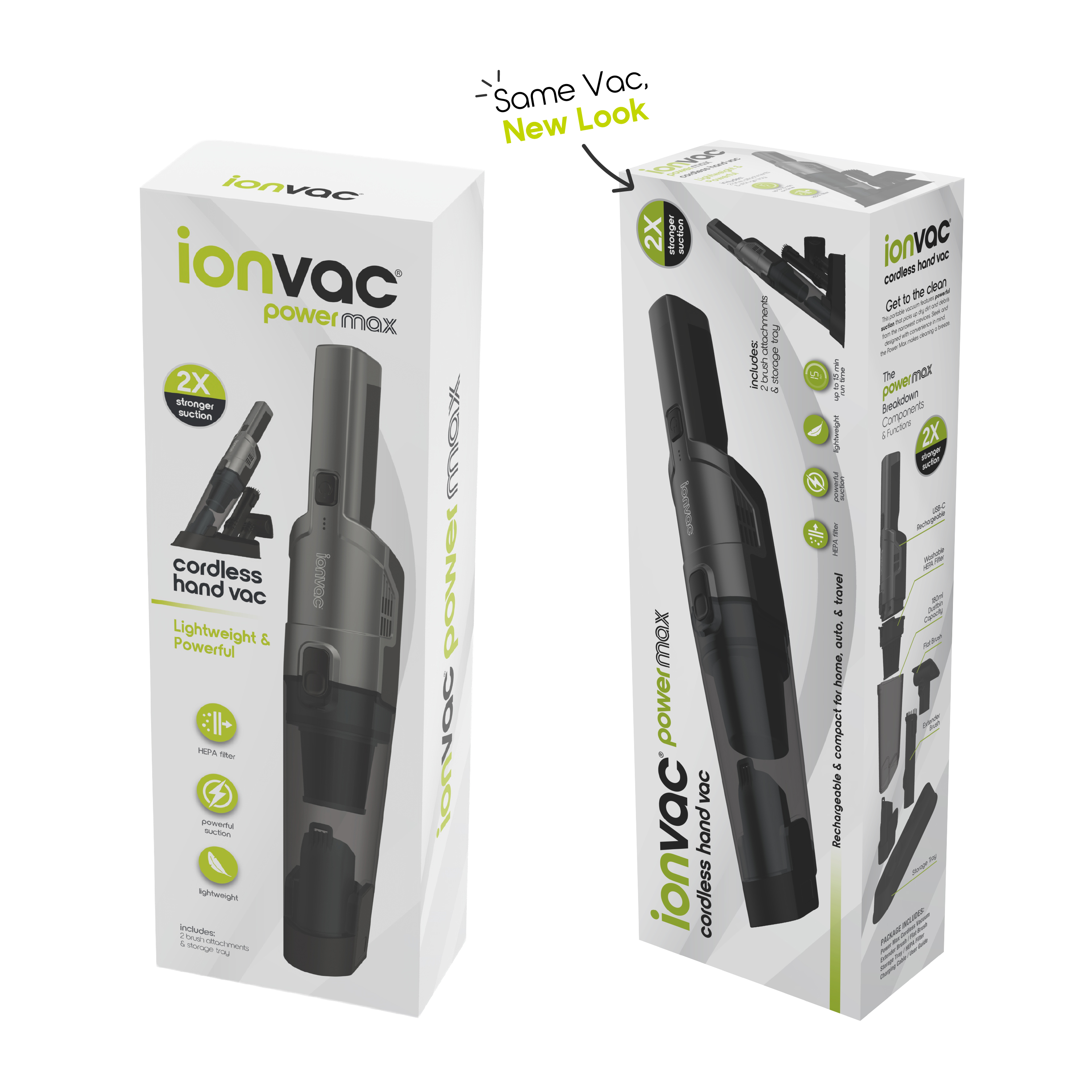 IonVac PowerMax Cordless Handheld Vacuum, Black photo 2