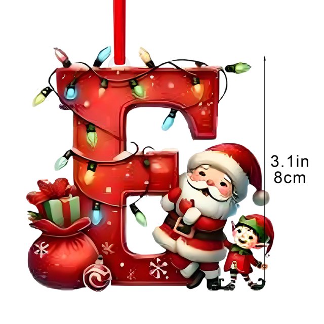 Decoraciones de Árbol de Navidad 26 Letra Colgante Regalo Decorativo Familia Colgantes de Fiesta de Navidad