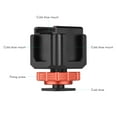 thumbnail image 3 of Cold Shoe Adapter Bracket Lightweight Aluminum Alloy with Cold Shoe Mounts Extension for DSLR Camera Video Light Microphone Monitor Video Microfilm, 3 of 7