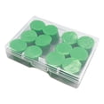 thumbnail image 4 of Tapones para los oídos de color verde, pequeños y ligeros, de 0,8 cm de diámetro, con arcilla especial para reducir el ruido, portátiles, ideales para dormir o para conciertos, paquete de 12, 4 of 8