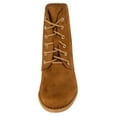 thumbnail image 4 of Forever Women Stacked Chunky Thick High Heels Ankle Boots Lace Up Booties JILLY-3 Suede Light Brown Tan 7.5, 4 of 4
