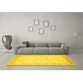 thumbnail image 3 of Ahgly Company Machine Washable Indoor Rectangle Persian Yellow Traditional Area Rugs, 5' x 8', 3 of 4