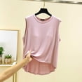 thumbnail image 2 of New Women’s Tank Tops with Built in Bras Loose Fits Breathable Sleeveless T-Shirt Comfy Casual Home Tops Red-a S, 2 of 8