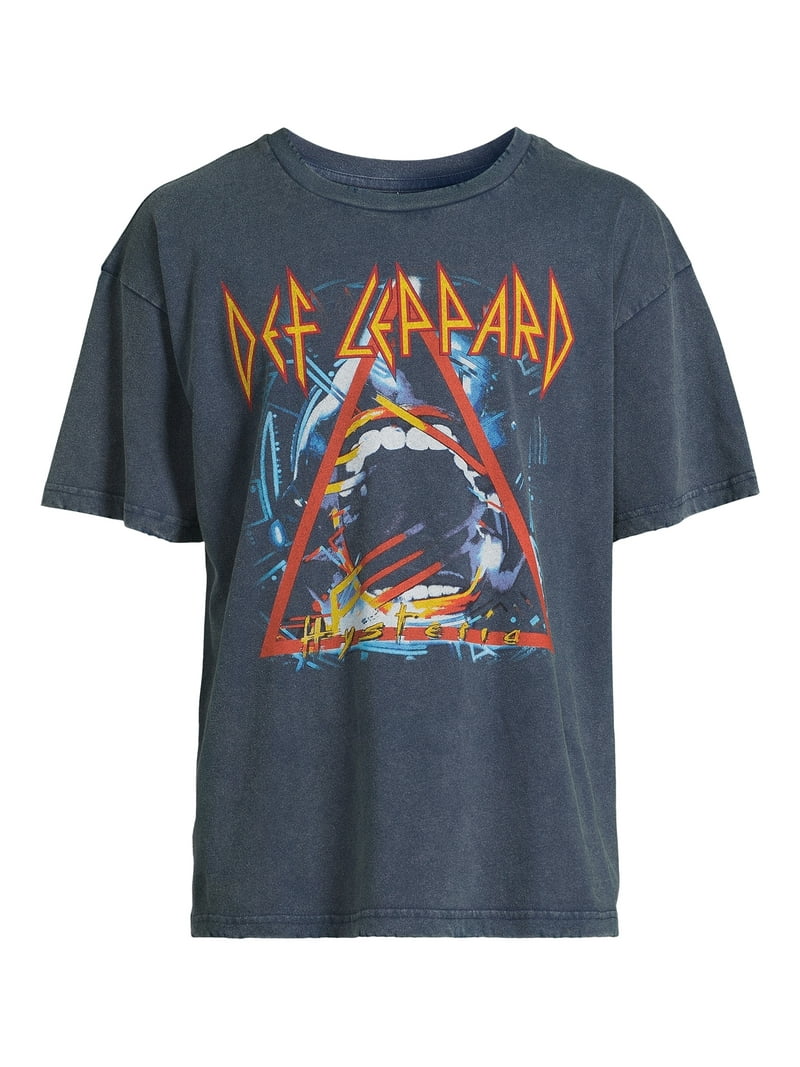 Def Leppard Oversized Graphic Tee - men's Rock Band Shirt