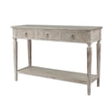 thumbnail image 4 of LuxenHome Whitewashed Wood 3-Drawer 1-Shelf Console and Entry Table, 4 of 10