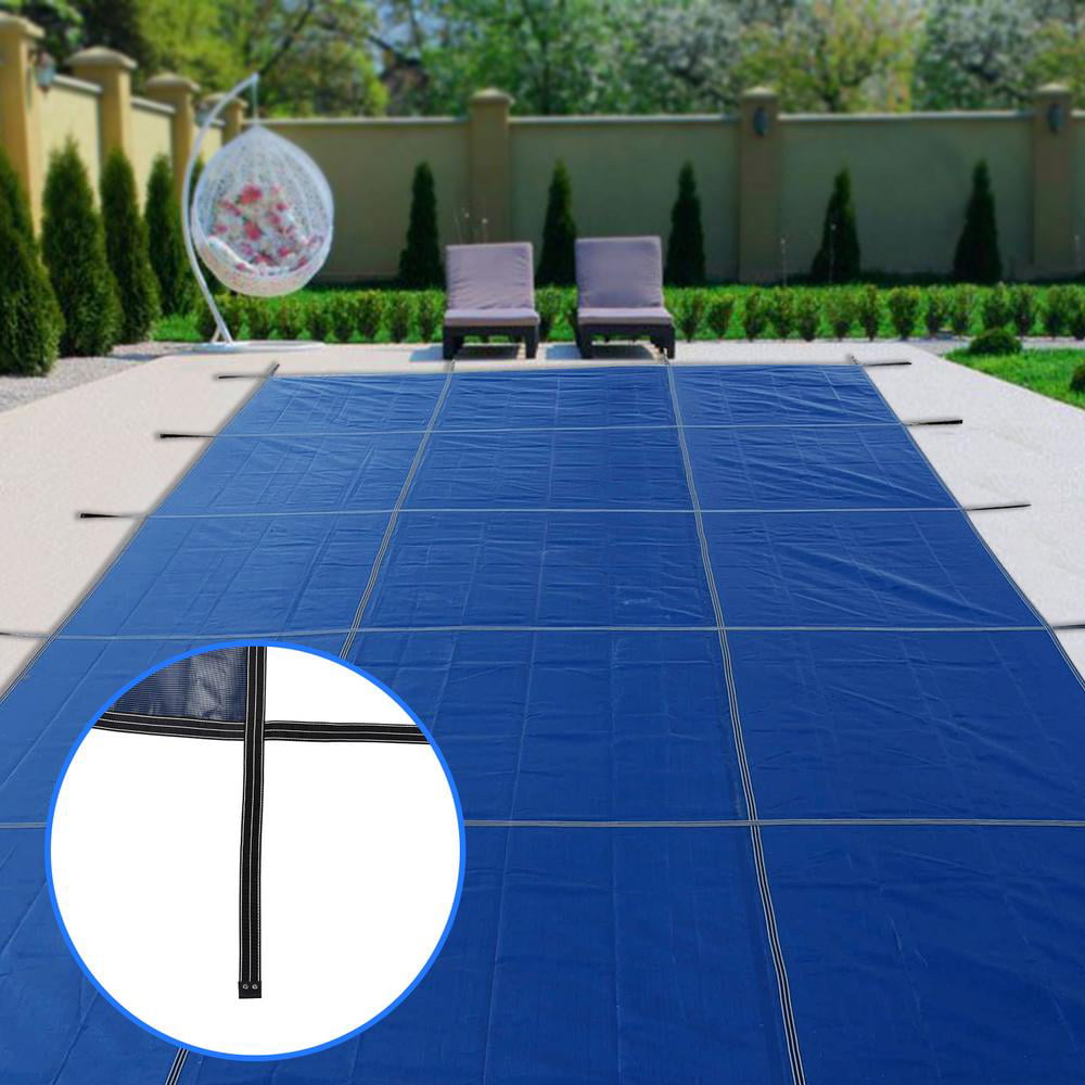 16'x28' Mesh Winter Pool Safety Cover for 14'x26' In-Ground Pool Outdoor 