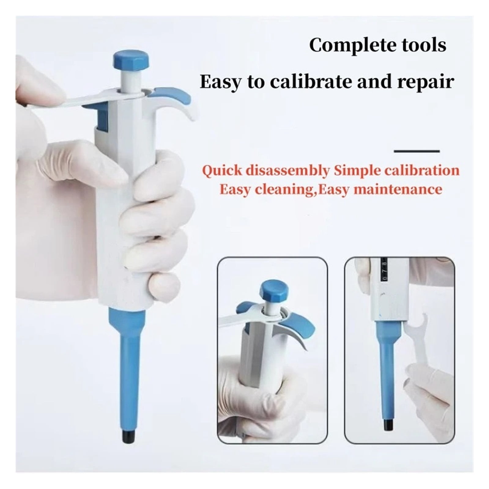 Laboratory Micropipette Plastic Single Channel Adjustable Pipette 100-1000ul Chemistry Lab Equipment Lab Equipment ,Precision & Accuracy