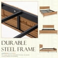 thumbnail image 6 of brafabhome Hand-Woven King Bed Frame with Headboard and Footboard, No Box Spring Needed, 1000lbs, 6 of 8