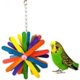 thumbnail image 1 of Juguete colorido para pájaros, loros, guacamayas, periquitos, periquitos, jaula, accesorios, 1 of 5