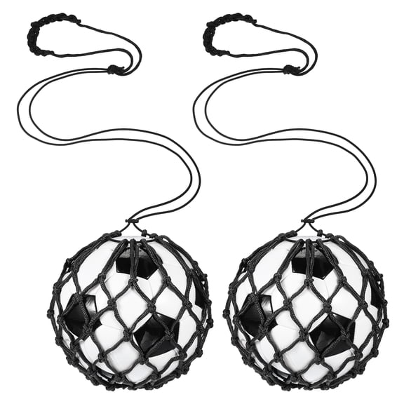 Uxcell Soccer Ball Kicking Net Solo Football Ball Kick Net Practice Training Aid Soccer Return for Ball Black