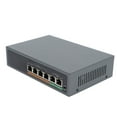thumbnail image 4 of Conmutador POE IEEE802.3af/at de 100 Mbps, pequeño, compacto, silencioso, de escritorio, sin ventilador, con 6 puertos para punto de acceso, enchufe de 100 a 240 VEU, 4 of 15
