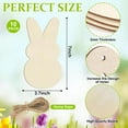 thumbnail image 2 of Large Size 7 inch Wooden Easter Ornaments to Paint, Wooden Rabbit Bunny Happy Easter Cutouts DIY Blank Unfinished Round Spring Wood Discs Ornament for Crafts Hanging Decorations 10PCS, 2 of 7