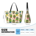 thumbnail image 4 of Kdxio Cute Cartoon Cactus for Beach Bag for Women Large Beach Tote Bag Waterproof Sandproof Swim Bag with Zipper Pockets Beach Vacation Travel, 4 of 7