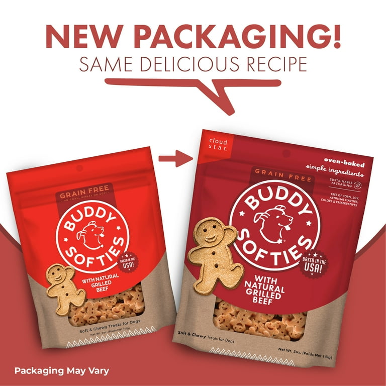 Cloud Star Buddy Biscuits Grain Free Soft and Chewy Grilled Beef Dog Treats Cloud Star Buddy Biscuits Grain Free Soft and Chewy Grilled Beef Dog Treats