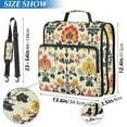 thumbnail image 2 of FORMRS Zipper Binder with Shoulder Strap 1.5-inch Ring 500 Sheet Capacity File Bag, Beige Floral, 2 of 5