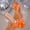 Orange, variant on Women's Bowknot Heeled Sandals Square Toe Bow Heels Mules Slipper Slip on Wedding Bridal Dress Shoes White 9(42)