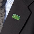 thumbnail image 2 of Kakapo the Flightless Owl Parrot Metal Rectangle Lapel Hat Pin Tie Tack Pinback, 2 of 3