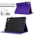 thumbnail image 2 of Embossed Tree PU Leather Flip Case for Samsung Galaxy Tab A9 8.7" 2023 SM-X110 / SM-X115 Shockproof Protection Card Slots Holder Stand with Pen Slot & Auto Sleep/Wake Case Cover, Purple, 2 of 10