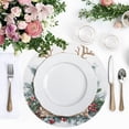 thumbnail image 4 of Ryvnso Christmas Reindeer Round Plate Mats Dining Table Placemat Set of 4 for Holiday Decoration, 4 of 7
