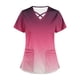 thumbnail image 5 of Fiudx Tops para Mujer Top de Ropa de Enfermería con Bolsillo y Cuello En V de Manga Corta de Color Degradado Informal a La Moda para Mujer, 5 of 5