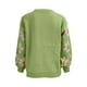 thumbnail image 3 of Gibobby SuéTer Para Mujer Suéter de punto Jacquard con flores, Top para mujer, otoño e invierno 2024, nuevo suéter de cuello redondo europeo y americano para mujer(Verde,CH), 3 of 5