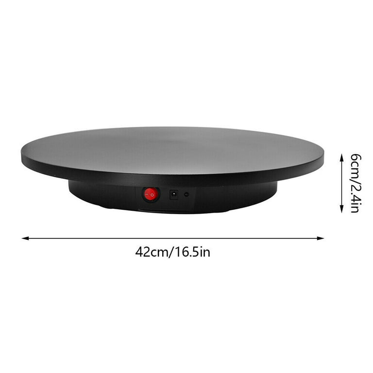 16.5 Electric Turntable 360° Electric Motorized Rotating Turntable Display  Stand Remote Control Black 100kg 