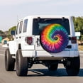 thumbnail image 2 of Tie Dye Spare Tire Cover with Backup Camera Hole for RV Trailer SUV Truck and Many Vehicle, Wheel Covers Sun Protector Waterproof, 2 of 10