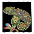 thumbnail image 3 of Ambesonne Pop Art Shower Curtain, Chameleon Embelished, 69"Wx70"L, Multicolor, 3 of 5