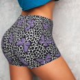 thumbnail image 4 of Fuzoiu Purple Butterflies Print Women's Workout Shorts,Workout Biker Shorts Women,Exercise Fitness Shorts,Scrunch Short, Athletic Shorts for Gym Yoga Running Sport Active-XX-Large, 4 of 8