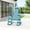 Aruba Blue, variant on KINGYES HDPE Outdoor Rocking Chairs Set of 2, Patio Rocking Chairs for Porch, Deck Lawn Yard, Black