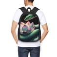 thumbnail image 4 of Balery Snake Holding A Lotus Mochila para hombre y mujer - Tela Oxford 600D resistente - Gran capacidad, resistente al agua, ideal para la escuela, viajes y senderismo, 4 of 6