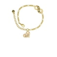 thumbnail image 2 of Delight Jewelry Goldtone Large Lil Sister Heart with Clear Crystal - Gold-tone Paw Infinity Link Chain Bracelet, 6"+2" Extender, 2 of 3