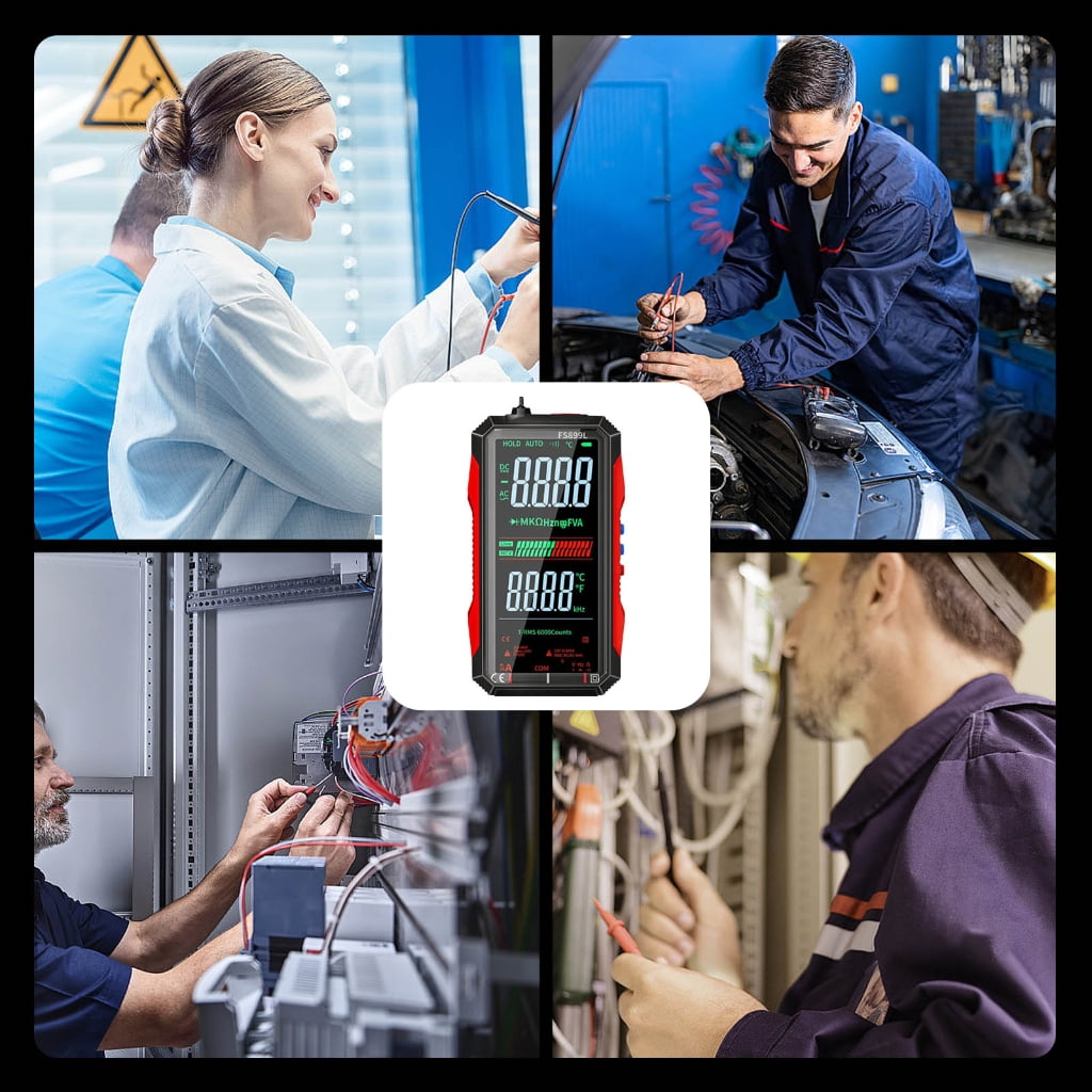 CEORPER Digital Multimeter True With Color Display Screen NCV Detection For Electric Current Resistance Capacitance Temperature Measurement