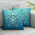 thumbnail image 3 of COMIO Marine Sea Turtle White Starfish Throw Pillow Covers Nautical Coastal Cushion Covers Navy Blue Pillow Covers Double Sided for Living Sofa Bedroom Indoor Room Decor, 3 of 5
