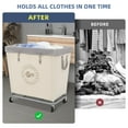 thumbnail image 3 of Carro para ropa sucia STORAGE MANIAC de 320 L con estructura de acero, beige, 3 of 9