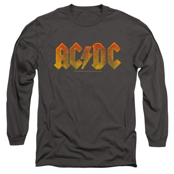AC/DC Gradient Logo Unisex Adult Long-Sleeve T-Shirt Charcoal