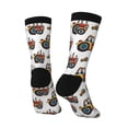 thumbnail image 3 of Goofa Cartoon Tractor Printed Men's Crew Socks, Soft Durable Breathable Moisture-Wicking with Odor Control Cotton socks, 3 of 9