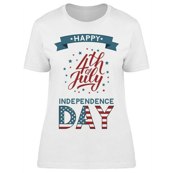 4th Of July. Poster T-Shirt Women -Image by Shutterstock, Female Small