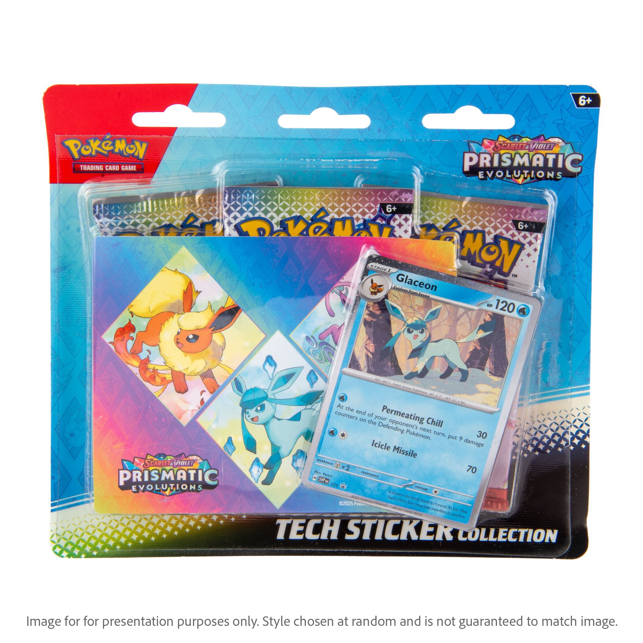 Pokemon Trading Cards SV 8.5 Prismatic Evolutions Tech Sticker Collection -  Styles May Vary