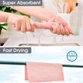 thumbnail image 3 of Tear-Away Microfiber Cleaning Cloth Roll, 2 Rolls, 20 Sheets Each, Pink, 3 of 6
