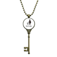 thumbnail image 1 of Don't Litter Black Symbol Pattern Key Necklace Pendant Tray Embellished Chain, 1 of 3