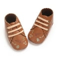 thumbnail image 5 of Quealent Baby Boys Girls Anti-Slip Sneakers Soft Ankle Boots Toddler First Walkers Newborn Crib Shoes Brown for Size 4.5, 5 of 9