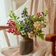 thumbnail image 3 of Cheer.US 3 piezas de flores artificiales flocadas de plástico, bayas falsas, plantas para bodas, ramos de novia para interiores y exteriores, hogar, cocina, oficina, centros de mesa, decoración, 3 of 7